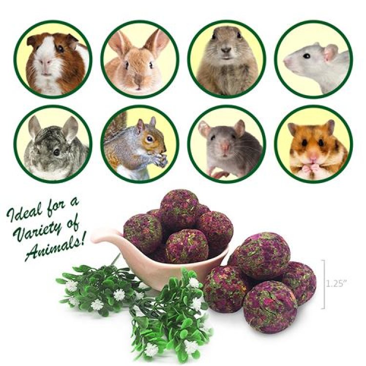 Munchers Rose Petals & Timothy Chew Balls - 6 pcs - Shopivet.com