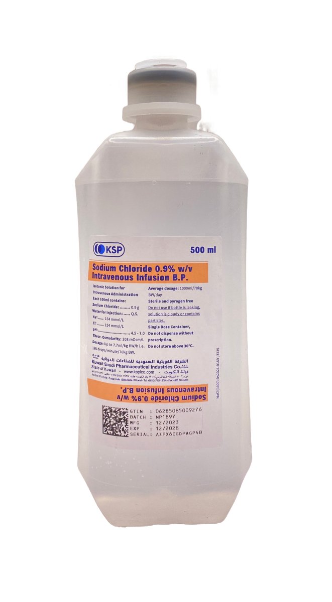 NaCl 0.9% Sodium Chloride 500ml - Shopivet.com