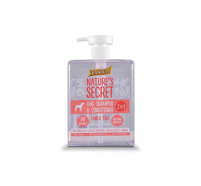 Nature’s Secret Dog Shampoo & Conditioner Tangle Free with Aloe Vera & Chamomile 500ml - Shopivet.com