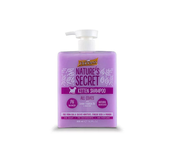 Nature’s Secret Kitten Shampoo All Coats with Cherry Essential Oil & Amino Acids 500ml - Shopivet.com