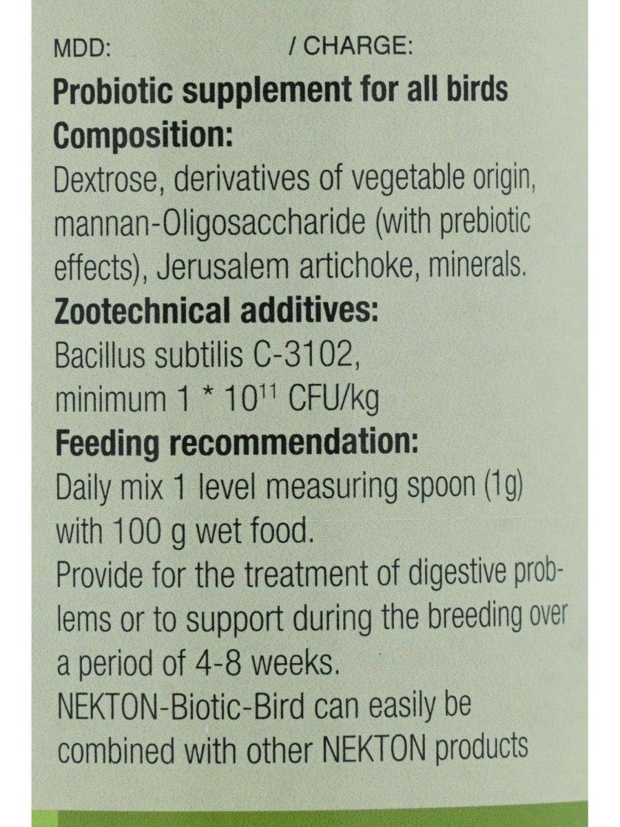 Nekton Biotic Bird Probiotics for Birds 250 g - Shopivet.com