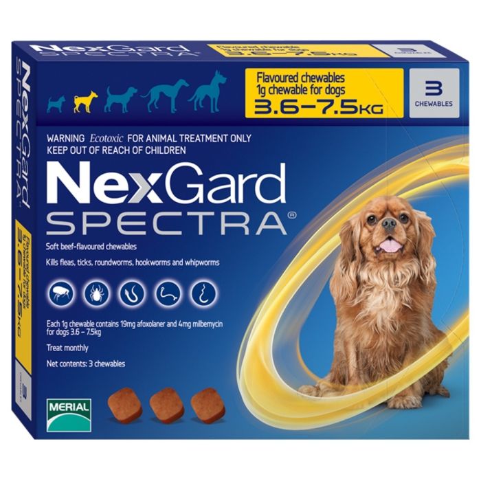 NexGard Spectra (3.5 - 7.5kg) Tabs - Shopivet.com