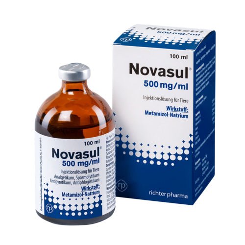 Novasul antispasmodic injection solution for horses, foals, and dogs ...