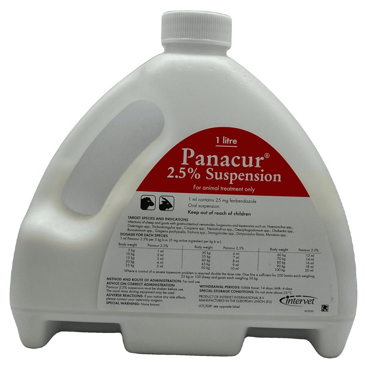 Panacur 2.5% 1liter - Shopivet.com