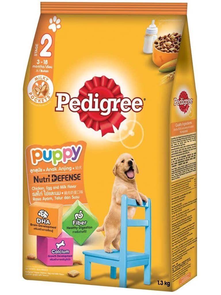 Pedigree Puppy, Dry Food, Nutri Defense Chicken, Egg and MilkFlavor 1.3 kg - Shopivet.com