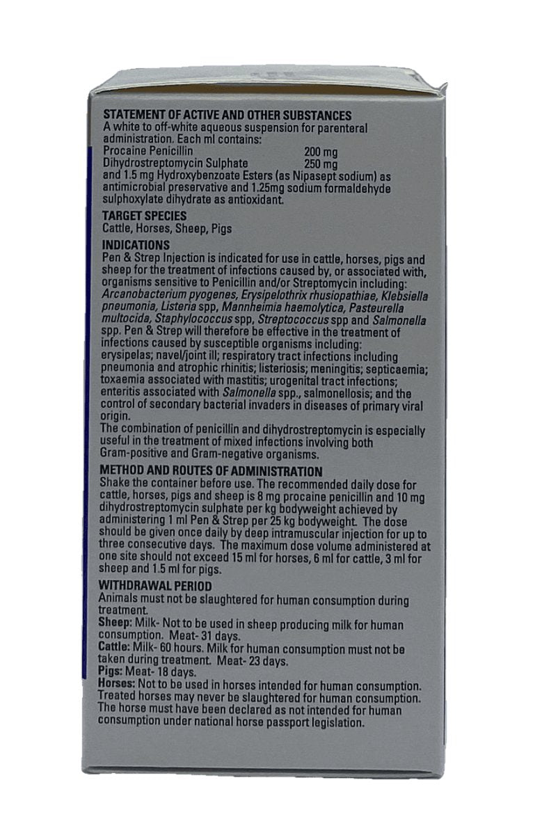 Pen & Strep 100 ml injection - Shopivet.com
