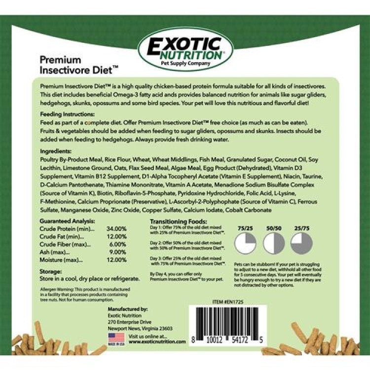 Premium Insectivore Diet 1.25 Lb - Shopivet.com