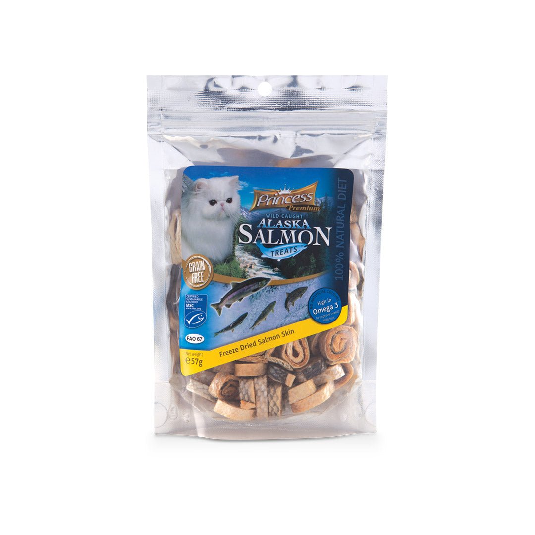 PRINCESS Freeze Dried Salmon Skin Cat Treats 57g - Shopivet.com