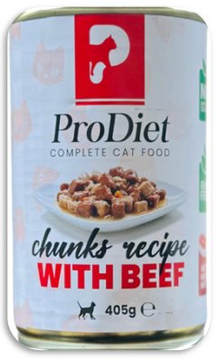 PRO DIET Cat Chunks wet food 405g - Shopivet.com