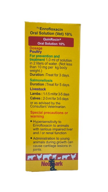 QuinRocin Enrofloxacin oral 10% 200ml - Shopivet.com