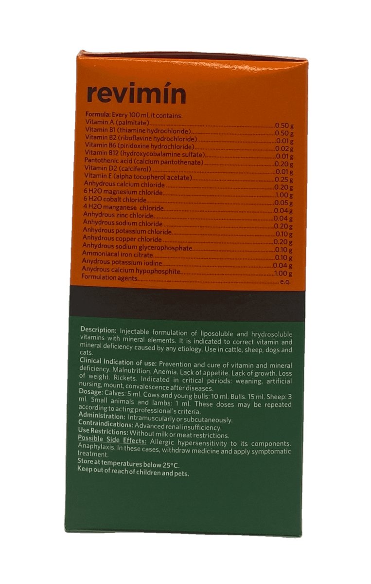 revimin injection 250 ml - Shopivet.com