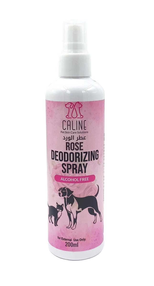 Rose Deodorizing Pet Spray 200ml Caline - Alcohol free - Shopivet.com