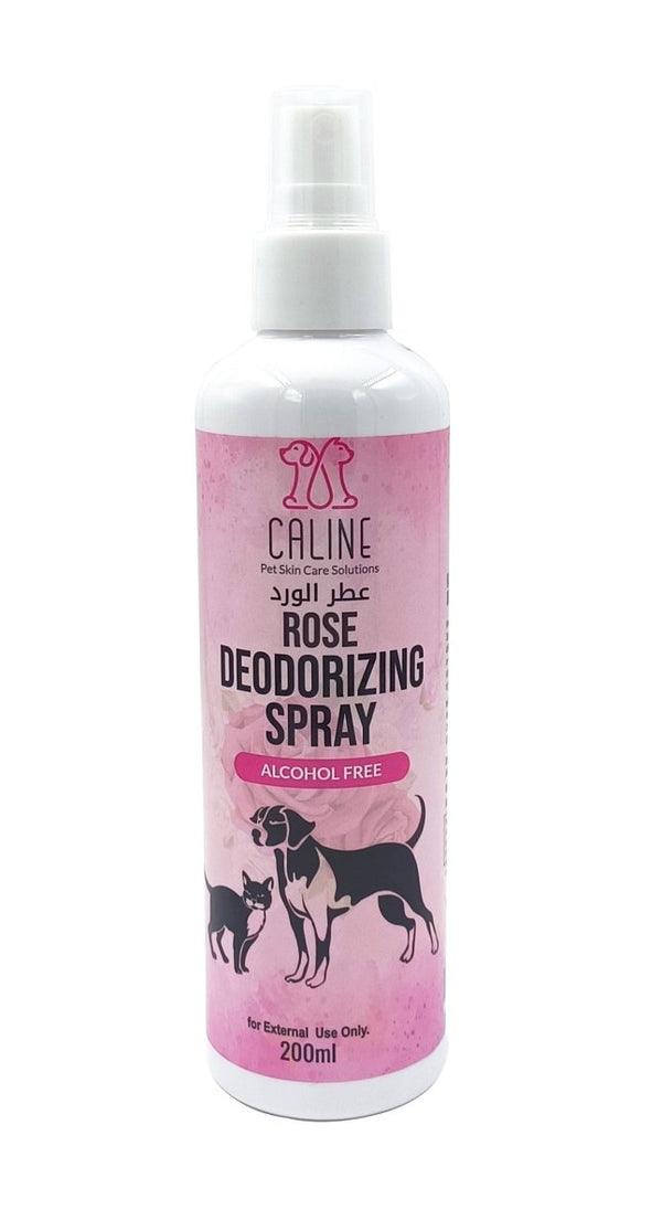 Rose Deodorizing Pet Spray 200ml Caline - Alcohol free - Shopivet.com