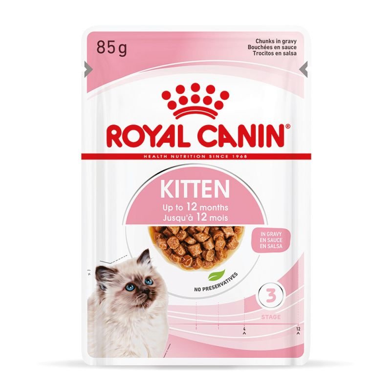 Royal Canin Kitten Gravy Wet Cat Food, 1 x 85g رويال طعام للقطط حتى عمر سنه - Shopivet.com
