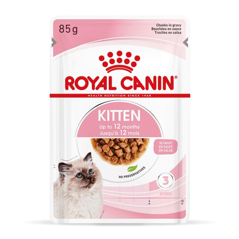 Royal Canin Kitten Gravy Wet Cat Food, 12 x 85g - Shopivet.com