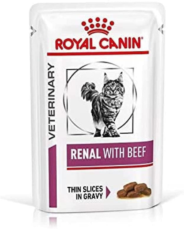 ROYAL CANIN Renal Feline Beef Cat Food 12 x 85 g - Shopivet.com
