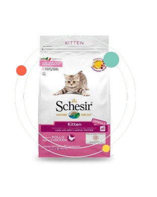 Schesir Dry Food For Kittens With A Single Protein Source - Kitten Rich In Chicken 400 G - Shopivet.com