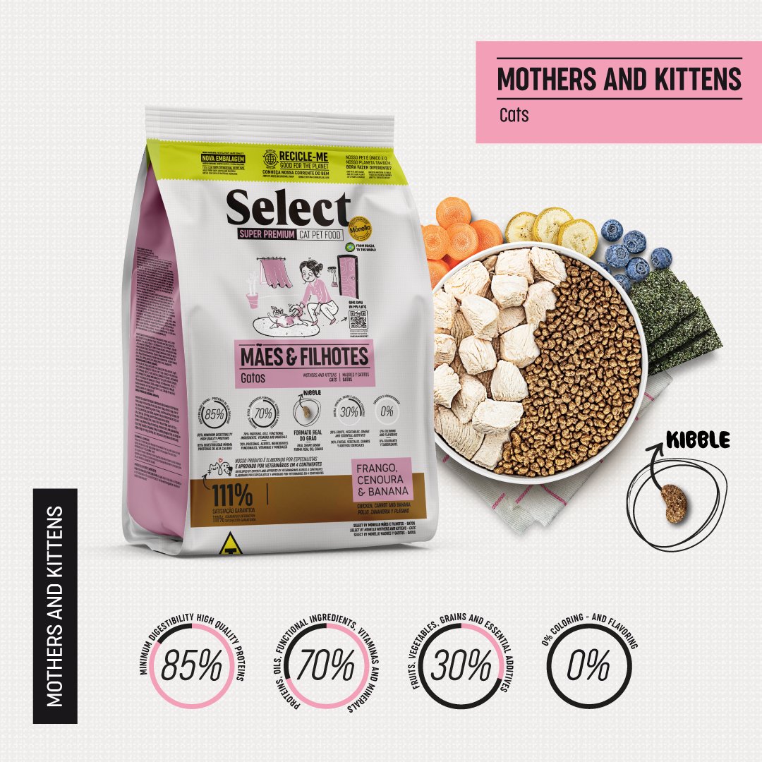 Select by Monello Mothers and Kittens (Chicken, Carrot and Banana) 1.5kg - Shopivet.com