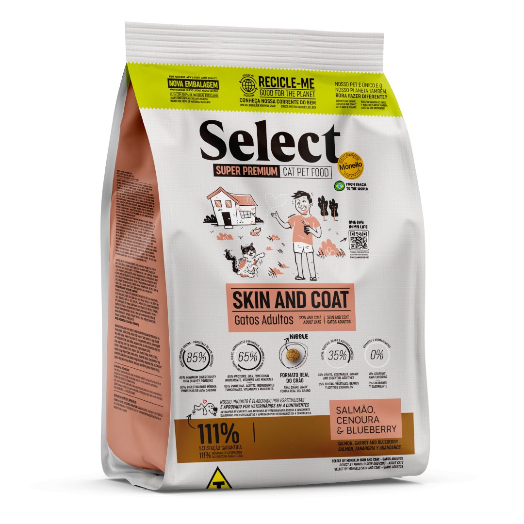 Select by Monello Skin and Coat (Salmon, Carrot and Blueberry) 1.5kg - Shopivet.com