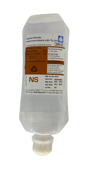 Sodium Chloride 0.9% Normal Saline 500ml - Shopivet.com