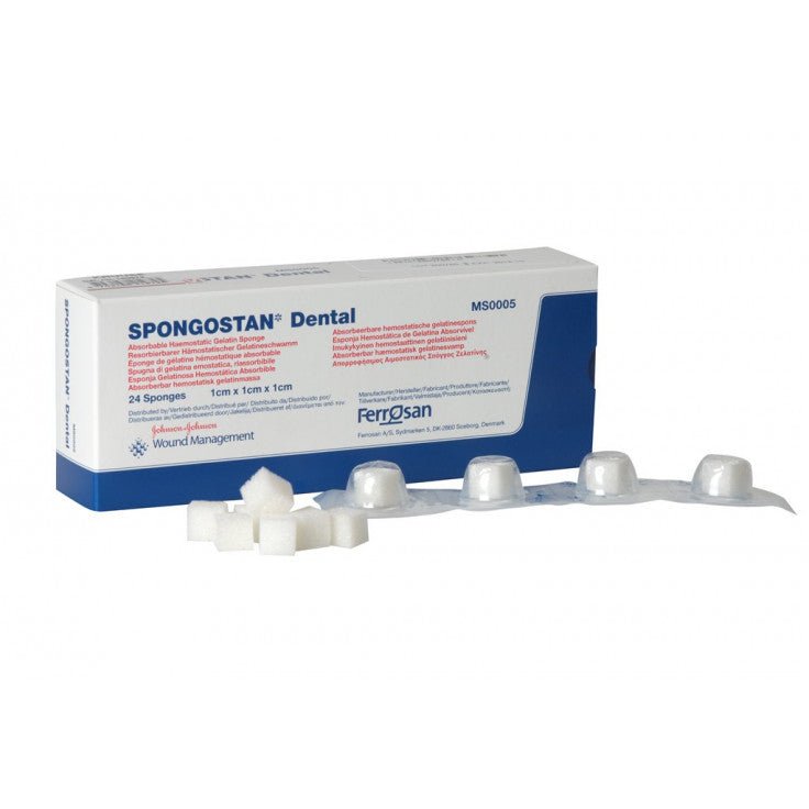 SPONGOSTAN DENTAL 1 X 1 X 1CM - Shopivet.com