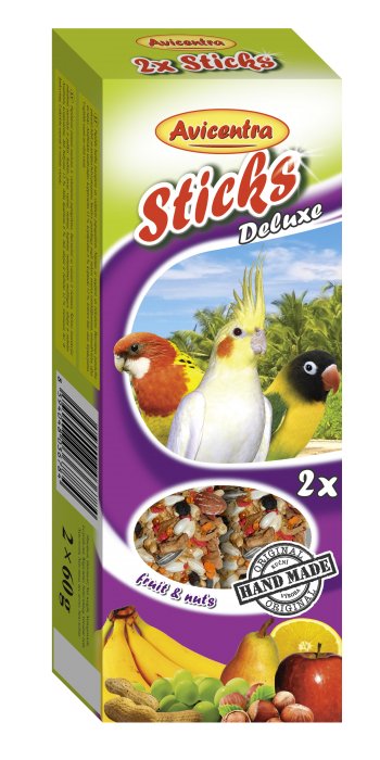 Sticks deluxe with fruit & nuts for big parakeets - Shopivet.com
