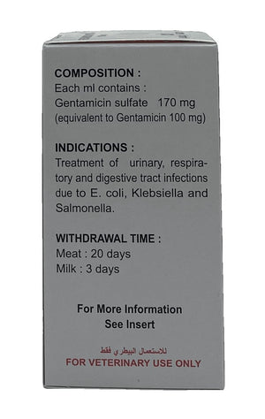UVEDCO ⁨GENTAMICIN 10% 100 ml ⁩ - Shopivet.com