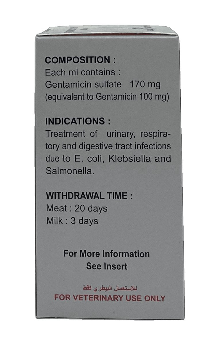 UVEDCO ⁨GENTAMICIN 10% 100 ml ⁩ - Shopivet.com