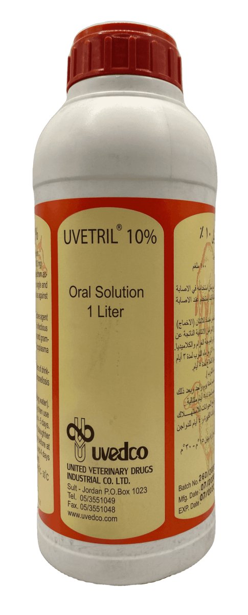 Uvetril 10% oral 1 liter - Shopivet.com