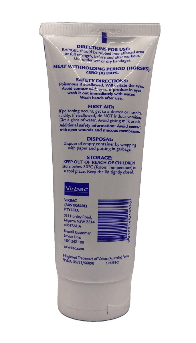 Virbac Rapigel Muscle & Joint Relieving Gel - Shopivet.com