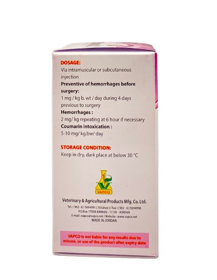 Vitamin K3 10% Vapco 100ml - Shopivet.com