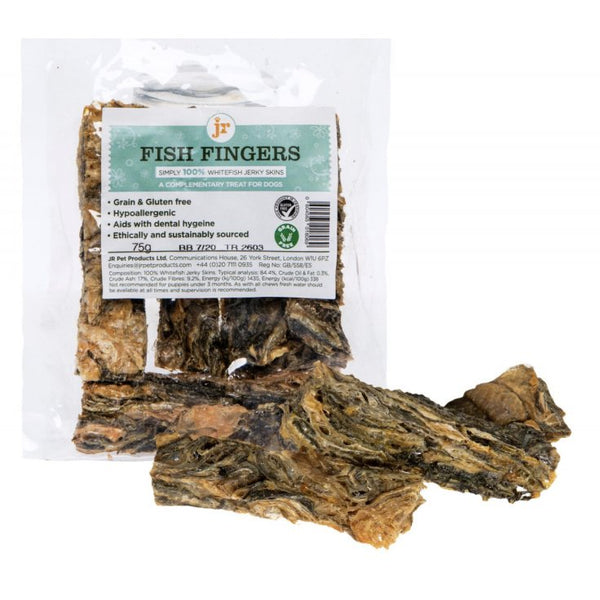 WHITE FISH JERKY FISH FINGERS 75G - Shopivet.com