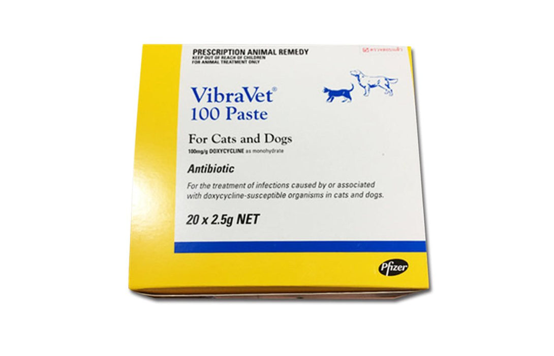 Zoetis VibraVet (Doxycycline 100mg/g) 1 syringe 2.5g - Shopivet.com